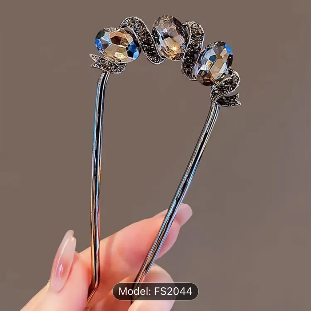 Modern Rhinestone Versatile Minimalist Vintage Hairpin with U-Shape Design